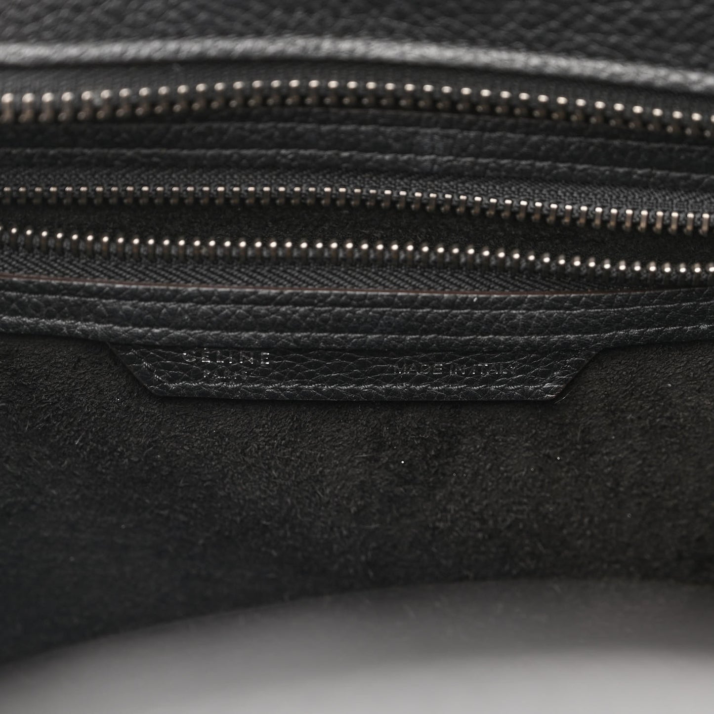 Drummed Calfskin Micro Luggage Black