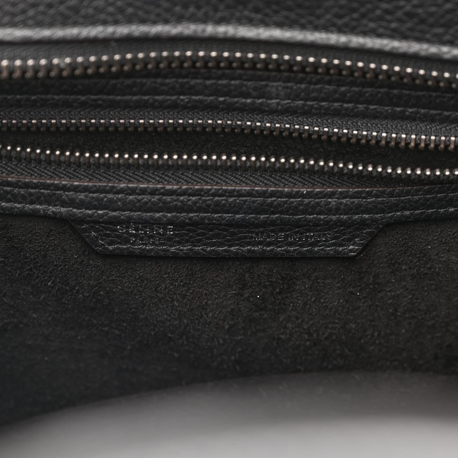 Celine Drummed Calfskin Micro Luggage Black 6 of 12