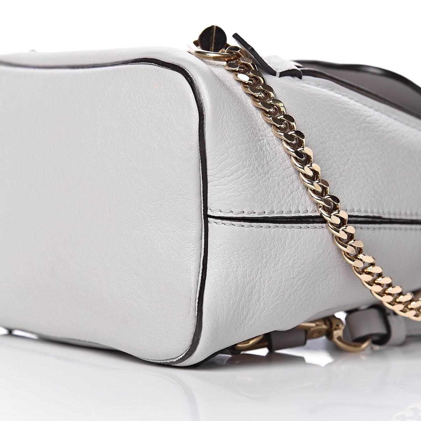 Suede Calfskin Mini Faye Backpack Airy Grey