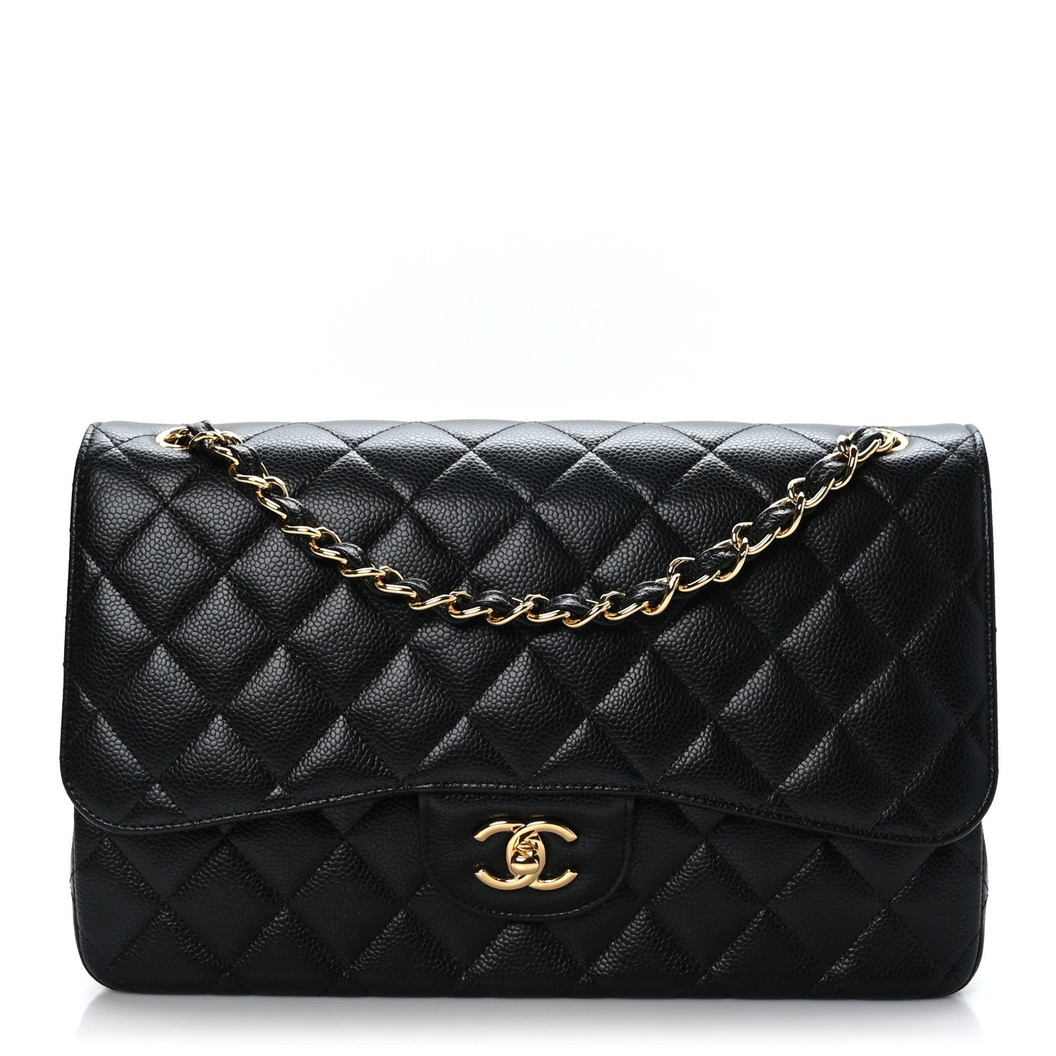 Chanel Caviar Quilted Jumbo Double Flap Black 1 of 9