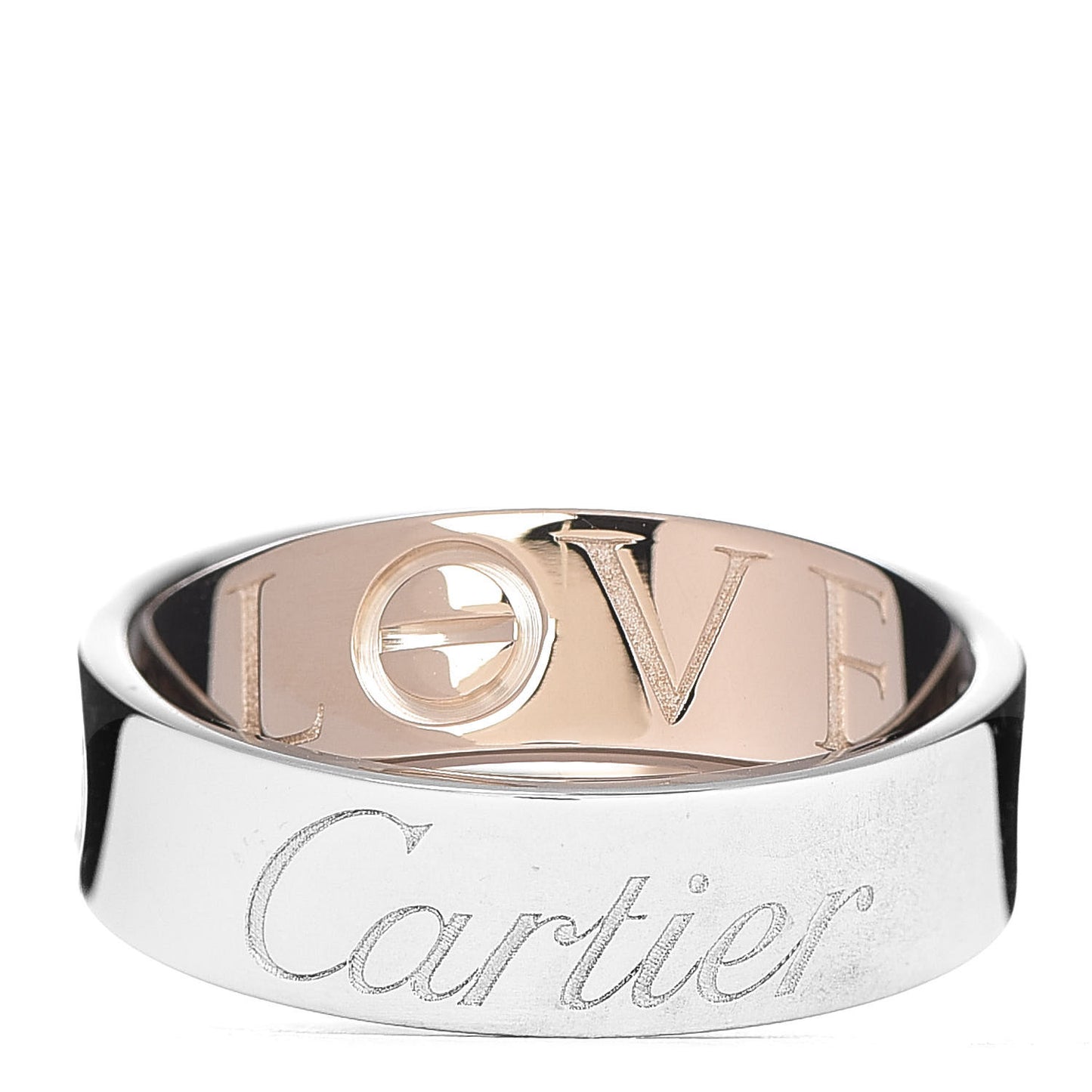 18K White Pink Gold 5.5mm Astro LOVE Ring 47 4