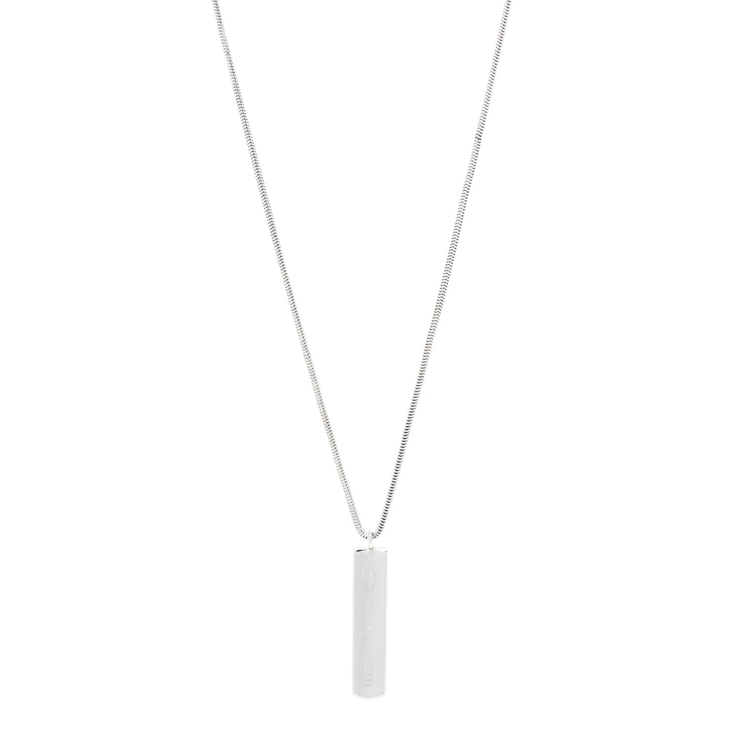 Sterling Silver 1837 Bar Pendant Necklace
