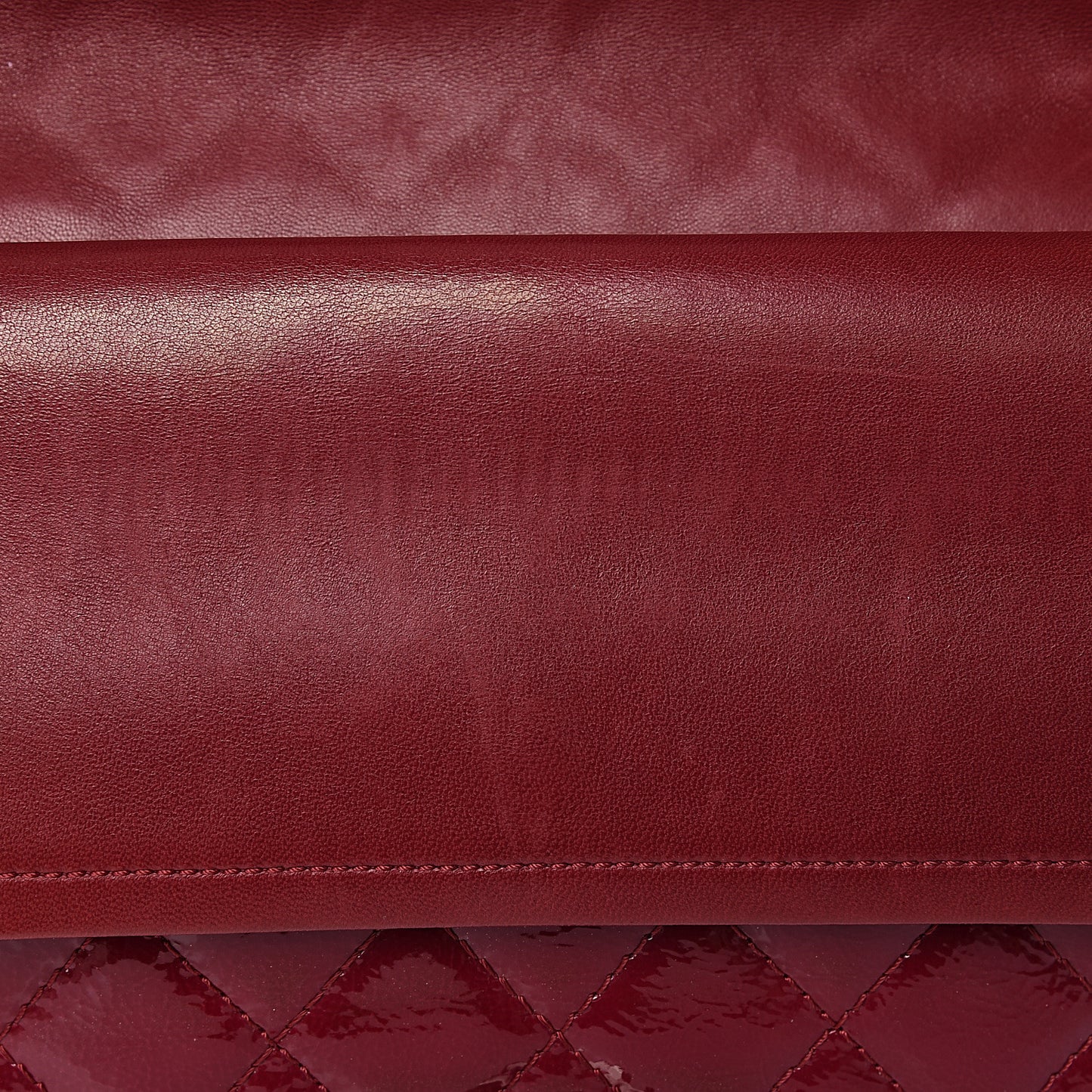 Distressed Patent Quilted 2.55 Reissue 227 Flap Red