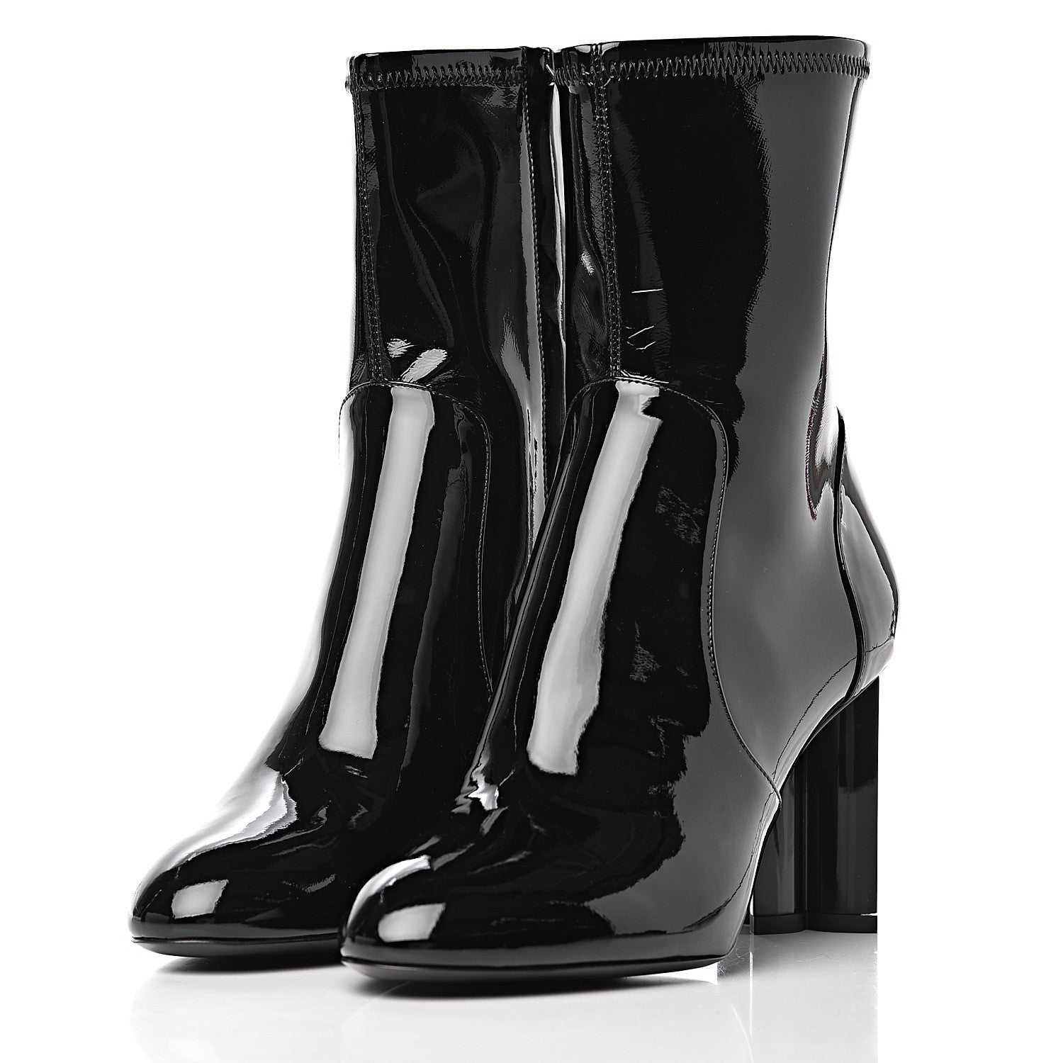 Louis Vuitton Patent Silhouette Ankle Boots 39 Black 3 of 8