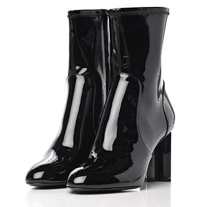 Louis Vuitton Patent Silhouette Ankle Boots 39 Black 3 of 8