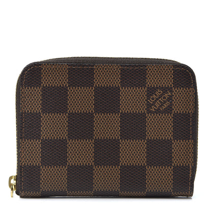 Louis Vuitton Damier Ebene Zippy Coin Purse Rose Ballerine 1 of 8
