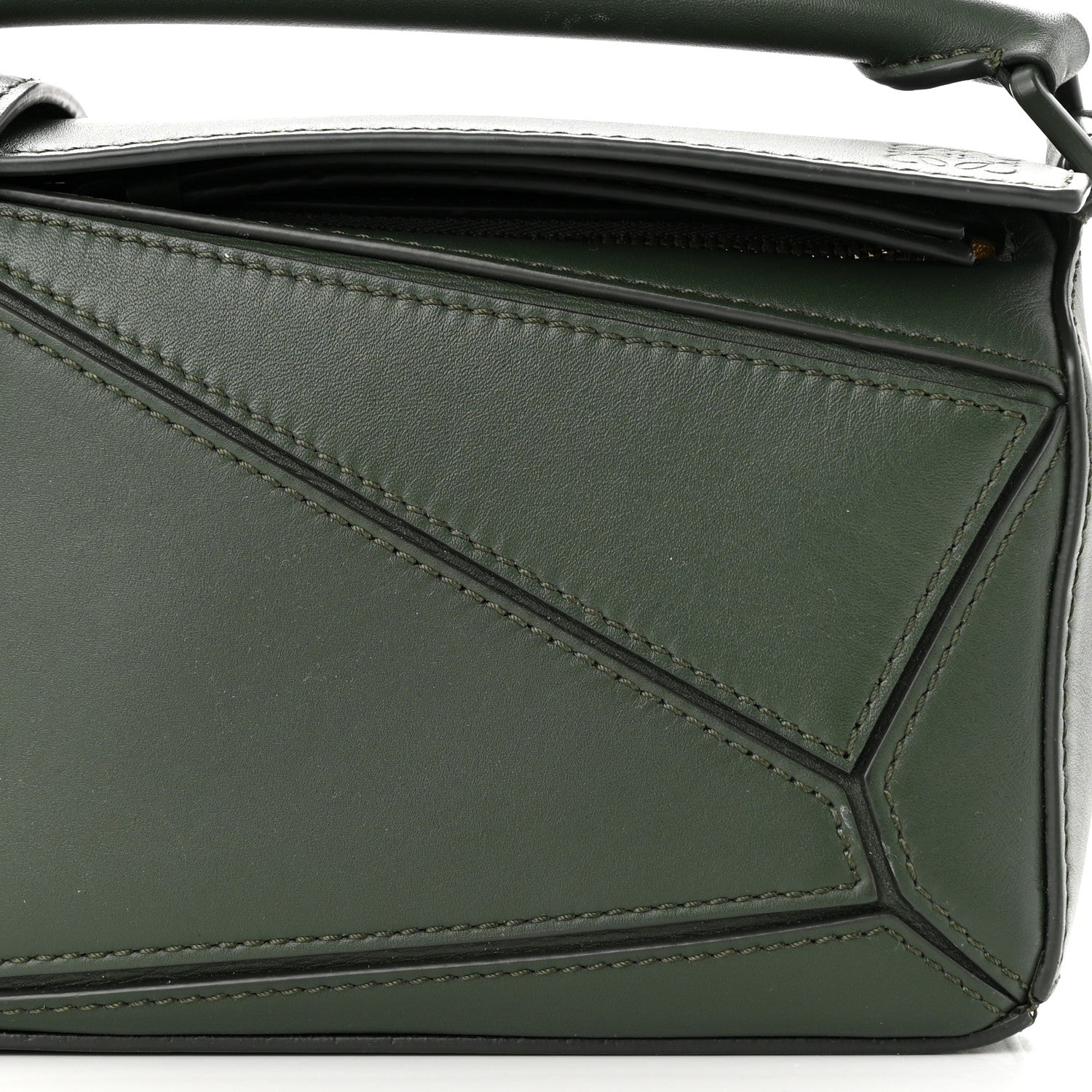 Loewe Satin Calfskin Mini Puzzle Bag Vintage Khaki 7 of 12