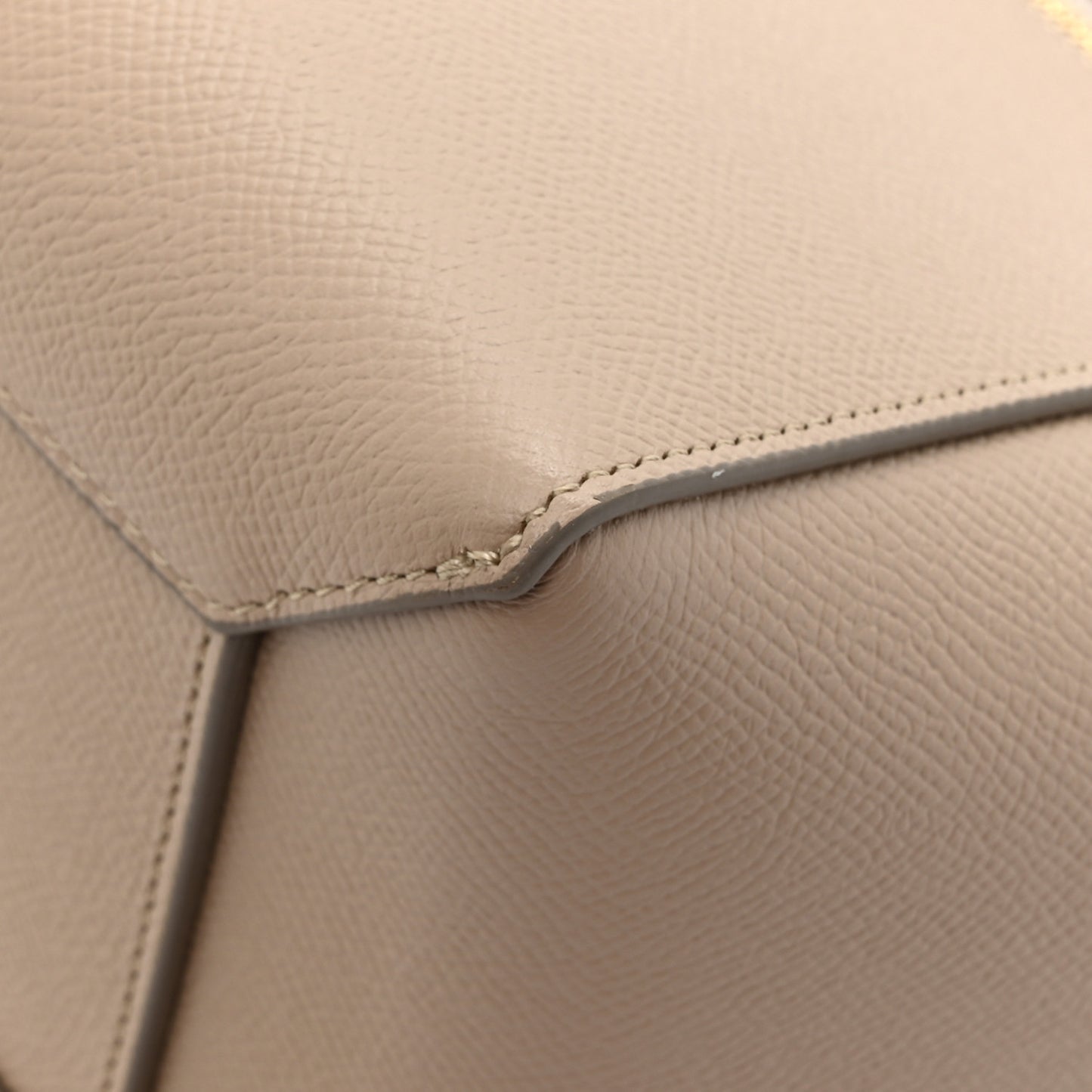 Grained Calfskin Micro Belt Bag Light Taupe