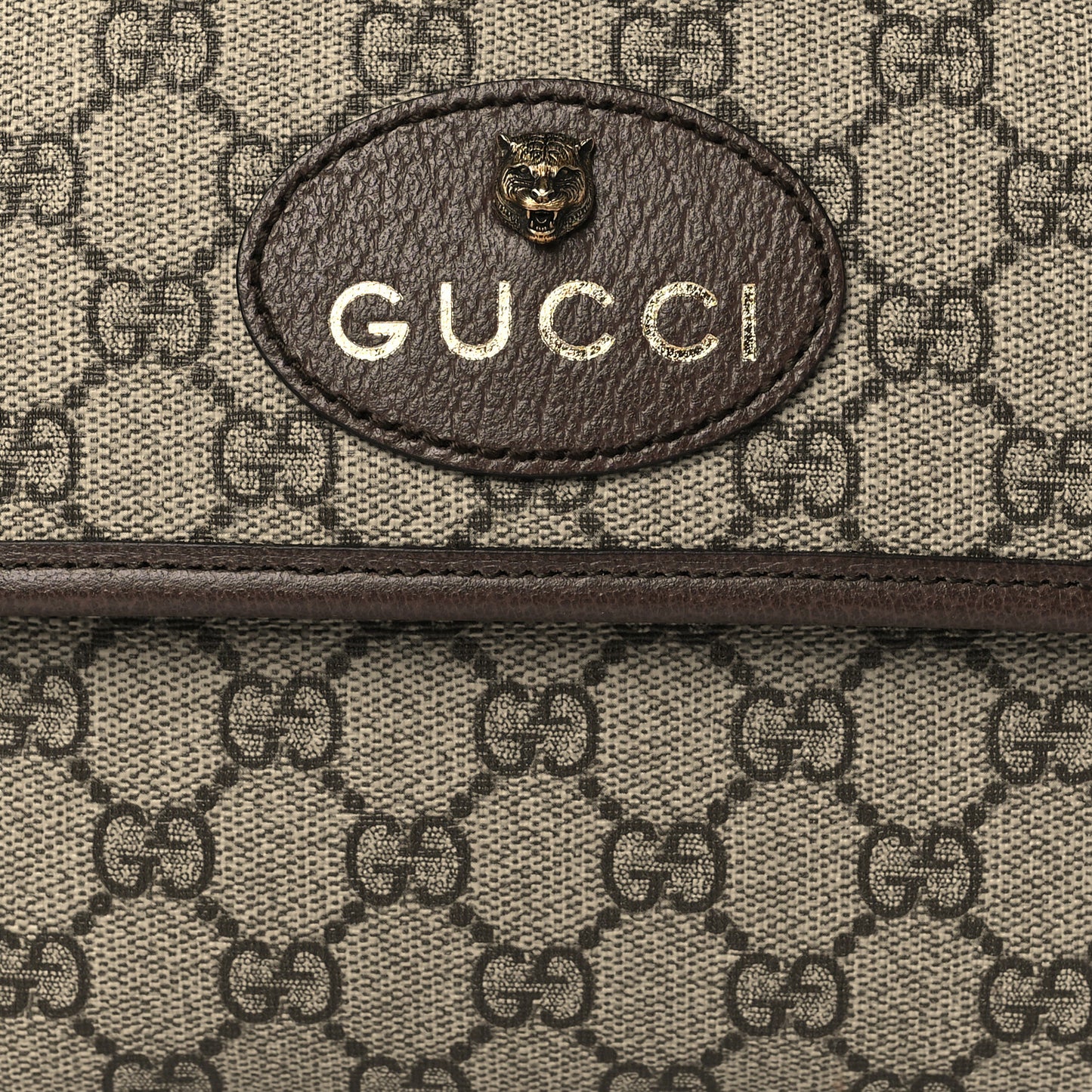 GG Supreme Monogram Neo Vintage Web Belt Bag Brown