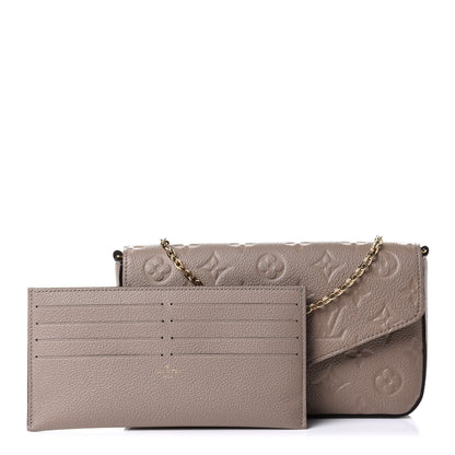 Louis Vuitton Empreinte Pochette Felicie Chain Wallet Tourterelle 2 of 5