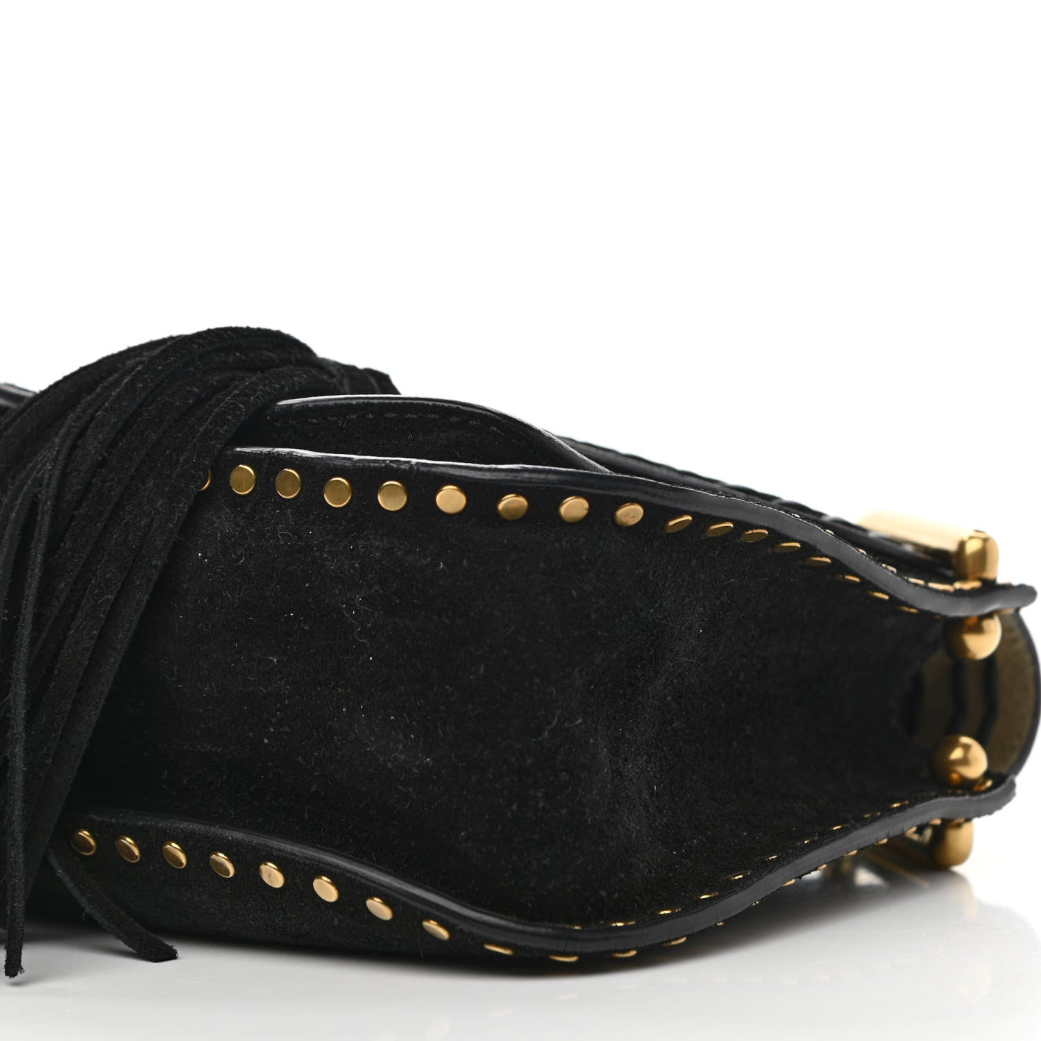 Chloe Suede Calfskin Braided Mini Hudson Shoulder Bag Black 9 of 9