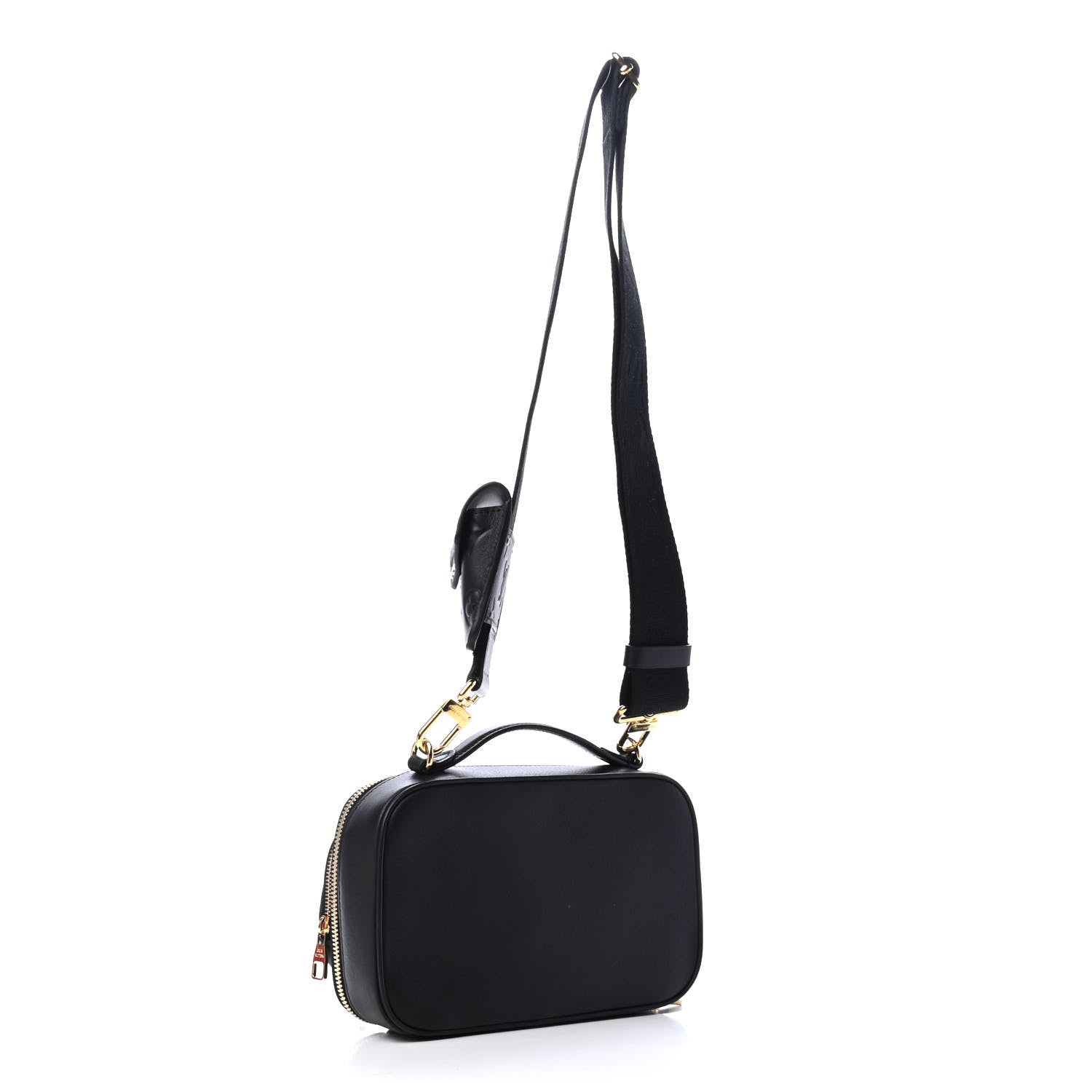Louis Vuitton Calfskin Monogram Embossed Utility Crossbody Black 2 of 4