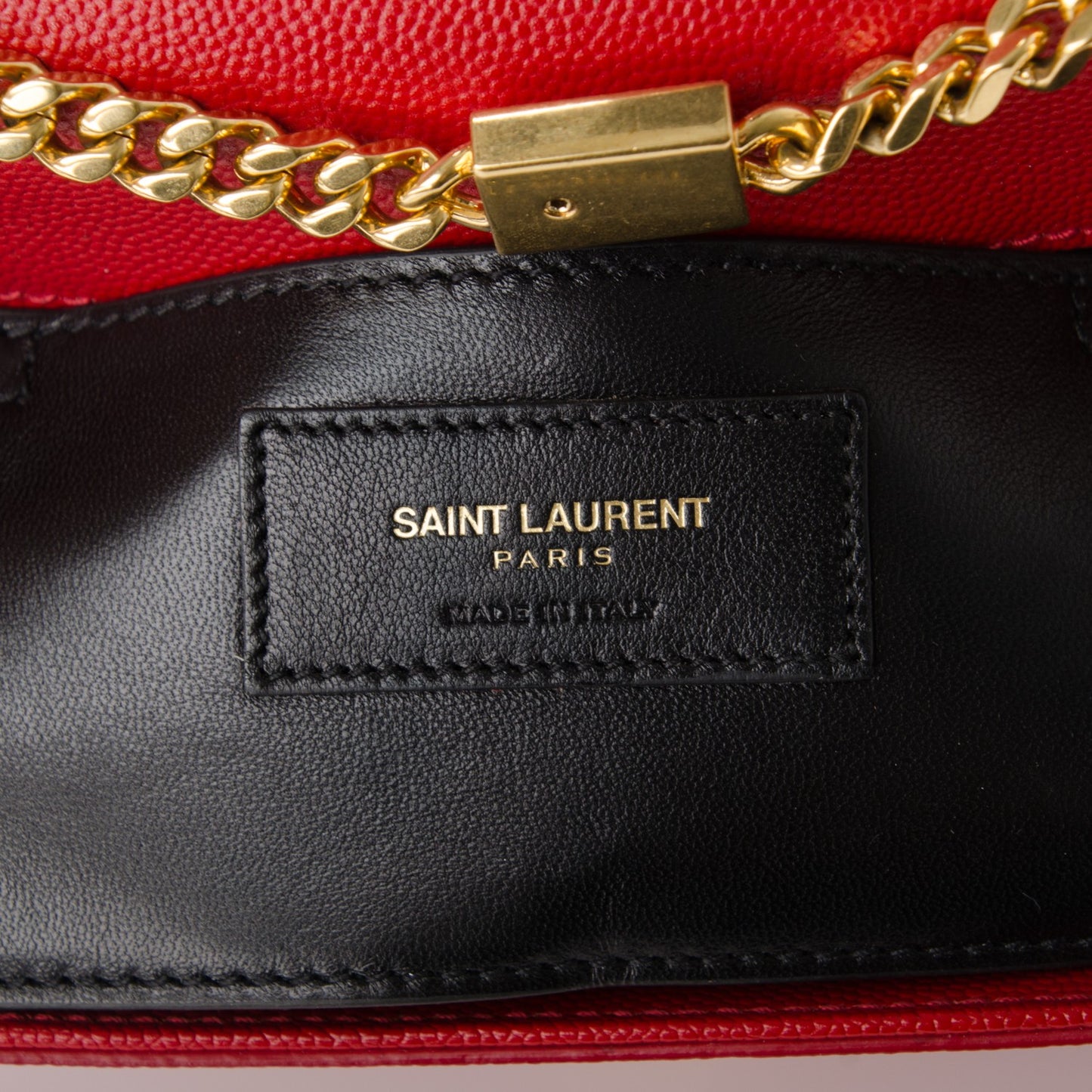 Grain De Poudre Small Classic Monogram Satchel Vermillion