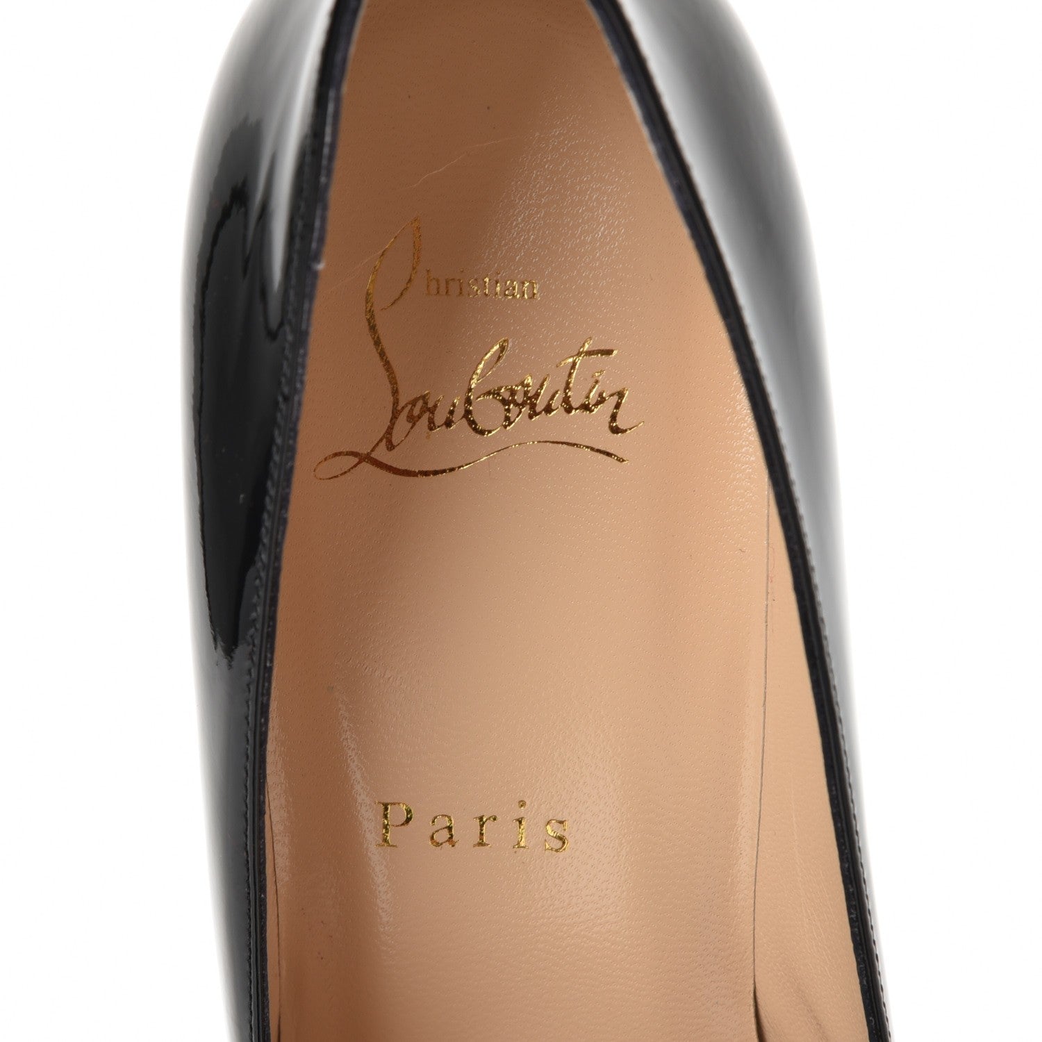 Christian Louboutin Patent Decoltish 85 Pumps 37.5 Black 7 of 8