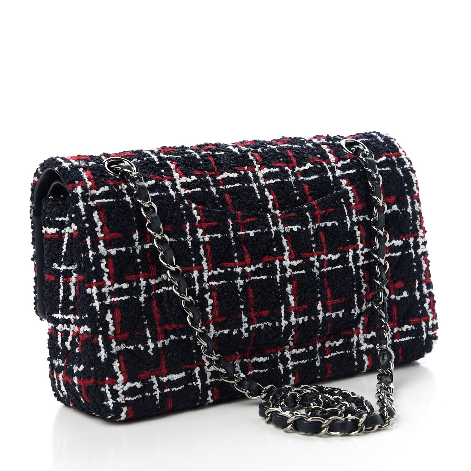 Chanel Tweed Quilted Medium Double Flap Multicolor 3 of 10