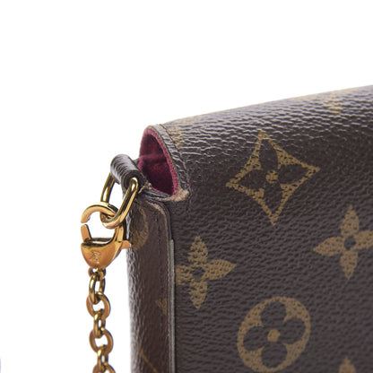 Louis Vuitton Monogram Pochette Felicie Chain Wallet Fuchsia 18 of 24