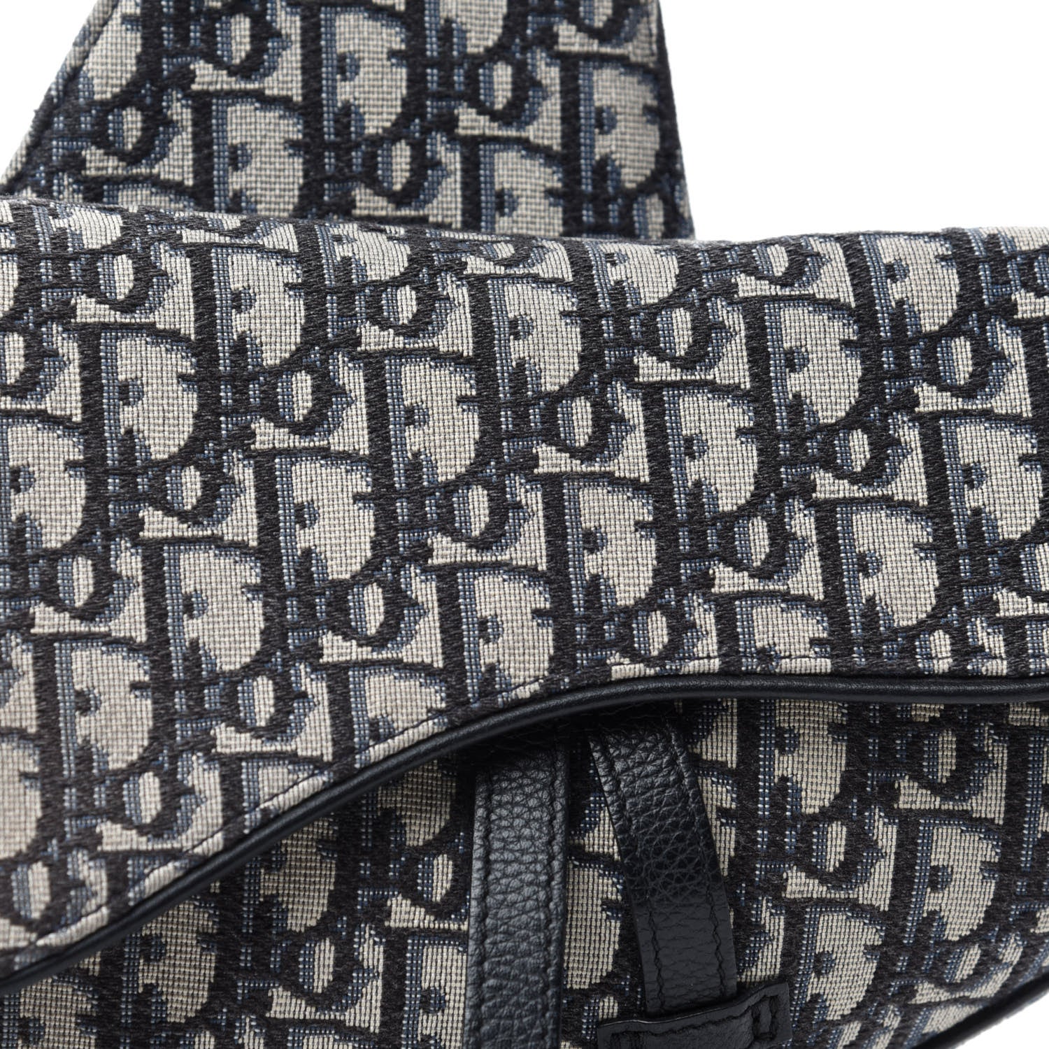 Christian Dior Oblique Mens Saddle Bag Blue 8 of 9