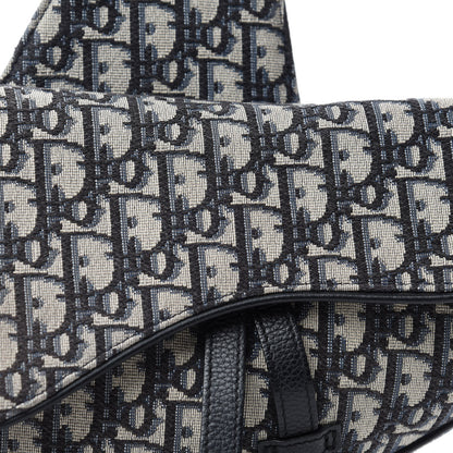 Christian Dior Oblique Mens Saddle Bag Blue 8 of 9