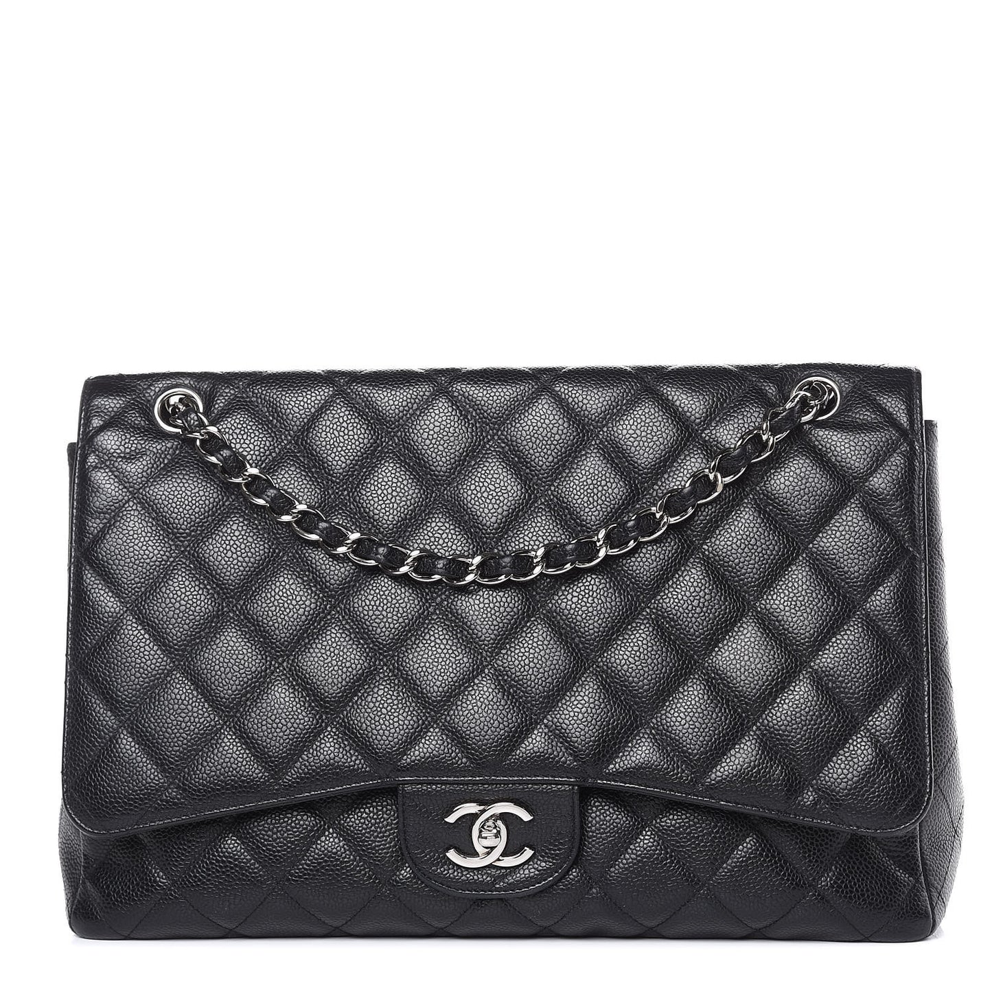 Caviar Quilted Maxi Single Flap Black
