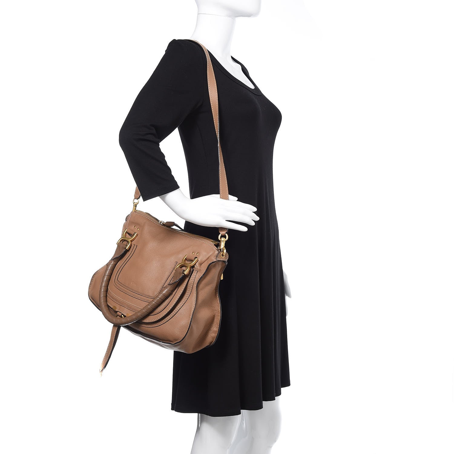 Chloe Calfskin Medium Marcie Satchel Nut 2 of 14