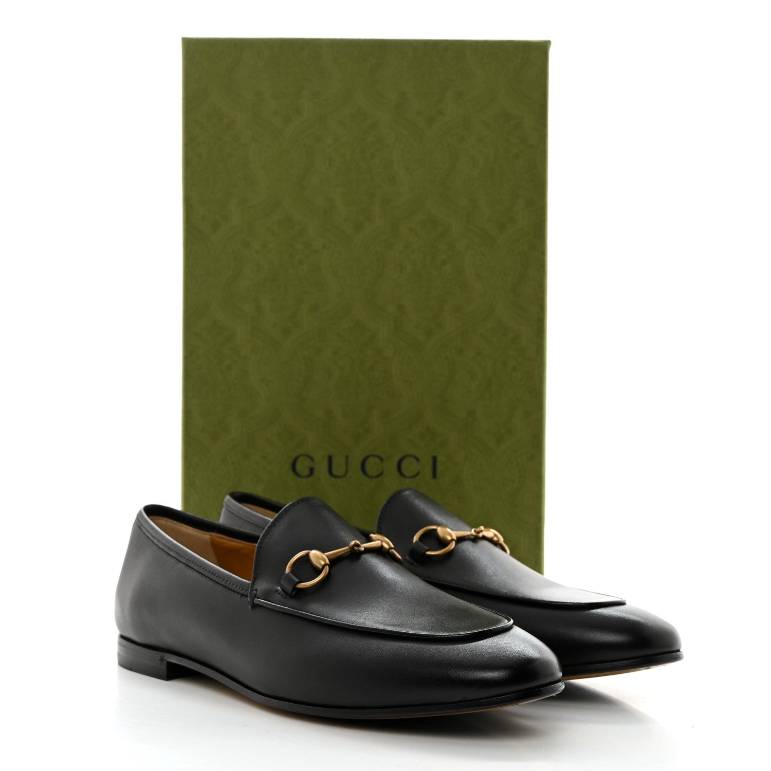 Gucci Calfskin Womens Jordaan Loafers 38.5 Black 9 of 9