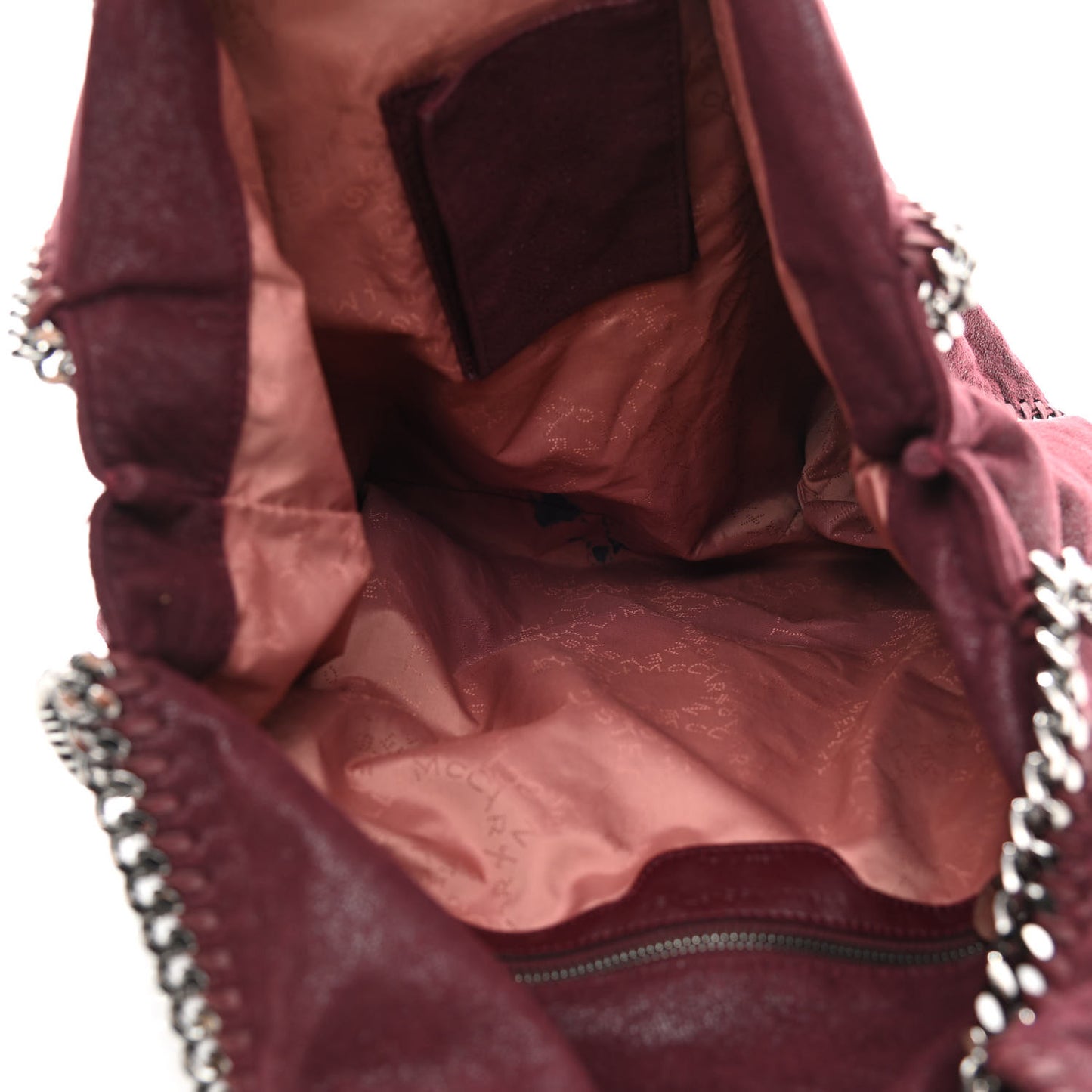 Shaggy Deer Falabella Fold Over Tote Plum