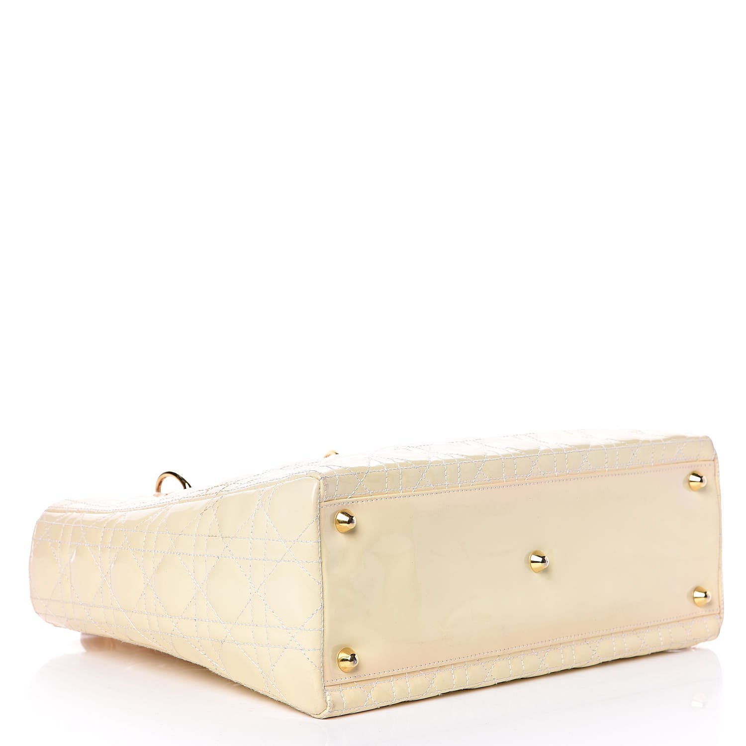 Christian Dior Patent Cannage Large Lady Dior White 4 of 13