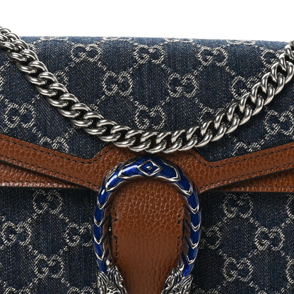Gucci New Denim GG Monogram Dollar Calfskin Enamel Small Dionysus Shoulder Bag Blue Tea Cuir Epilog Electric Blue 8 of 10