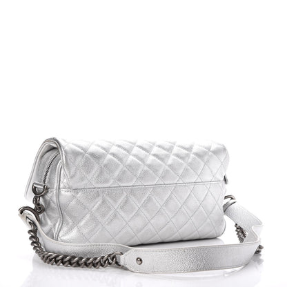 Chanel Metallic Calfskin Quilted Medium Casual Rock Flap Silver 3 of 15