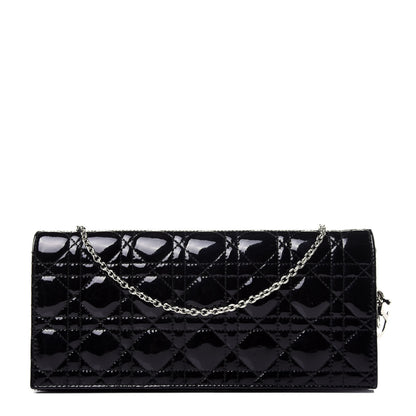 Christian Dior Patent Cannage Lady Dior Convertible Clutch Black 1 of 11