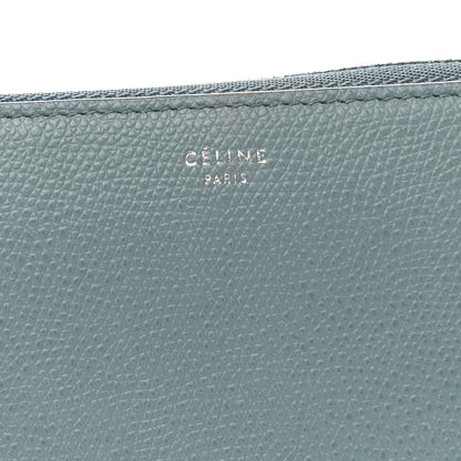 Celine Grained Calfskin Large Zip Around Multifunction Wallet Sky Blue 6 of 9