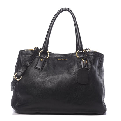 Prada Vitello Daino Tote Black 1 of 16