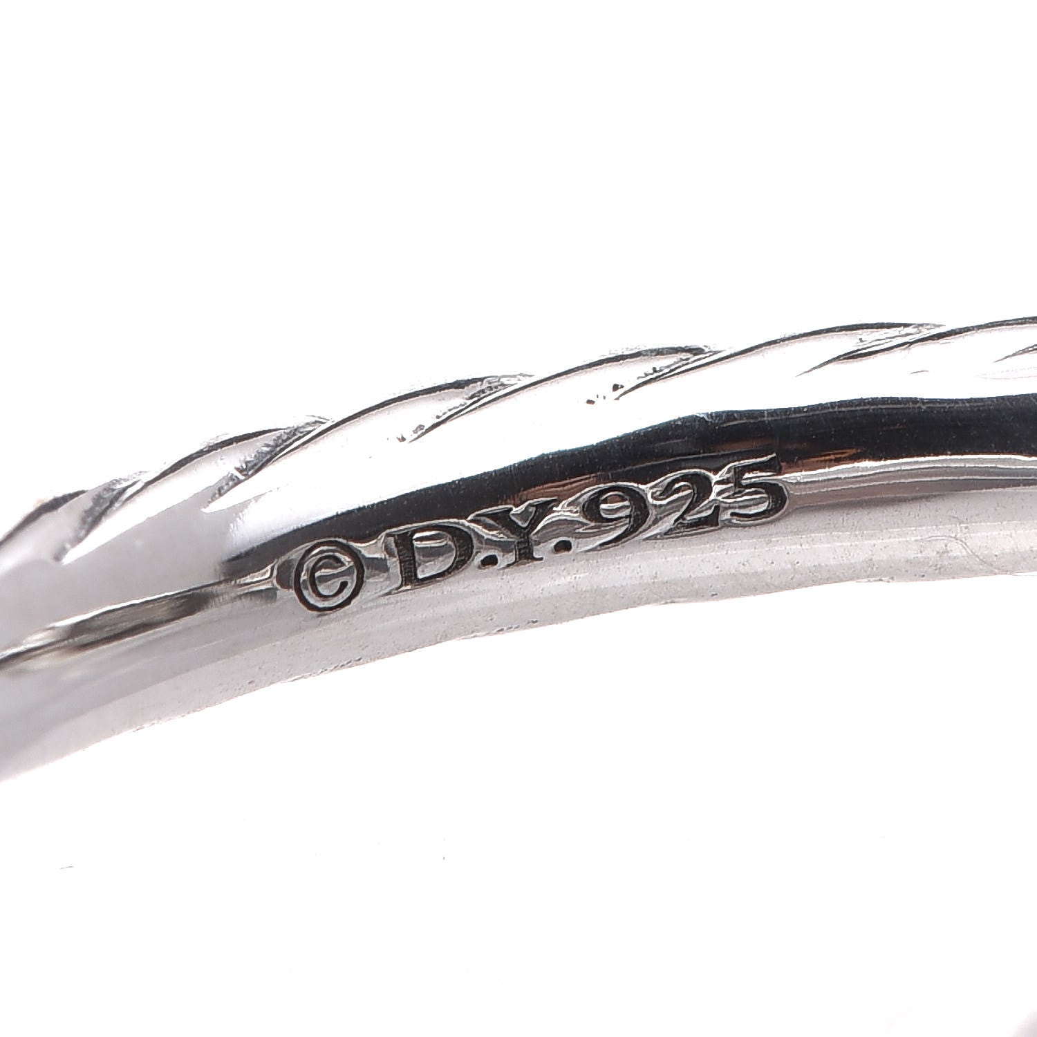 David Yurman Sterling Silver Diamond 8mm Petite Pave Ring 52 6 4 of 4