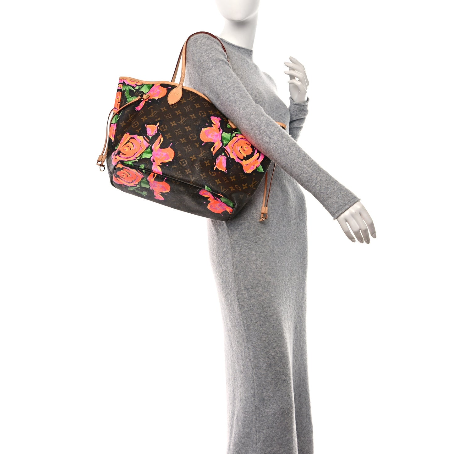 LOUIS VUITTON Monogram Roses Neverfull MM