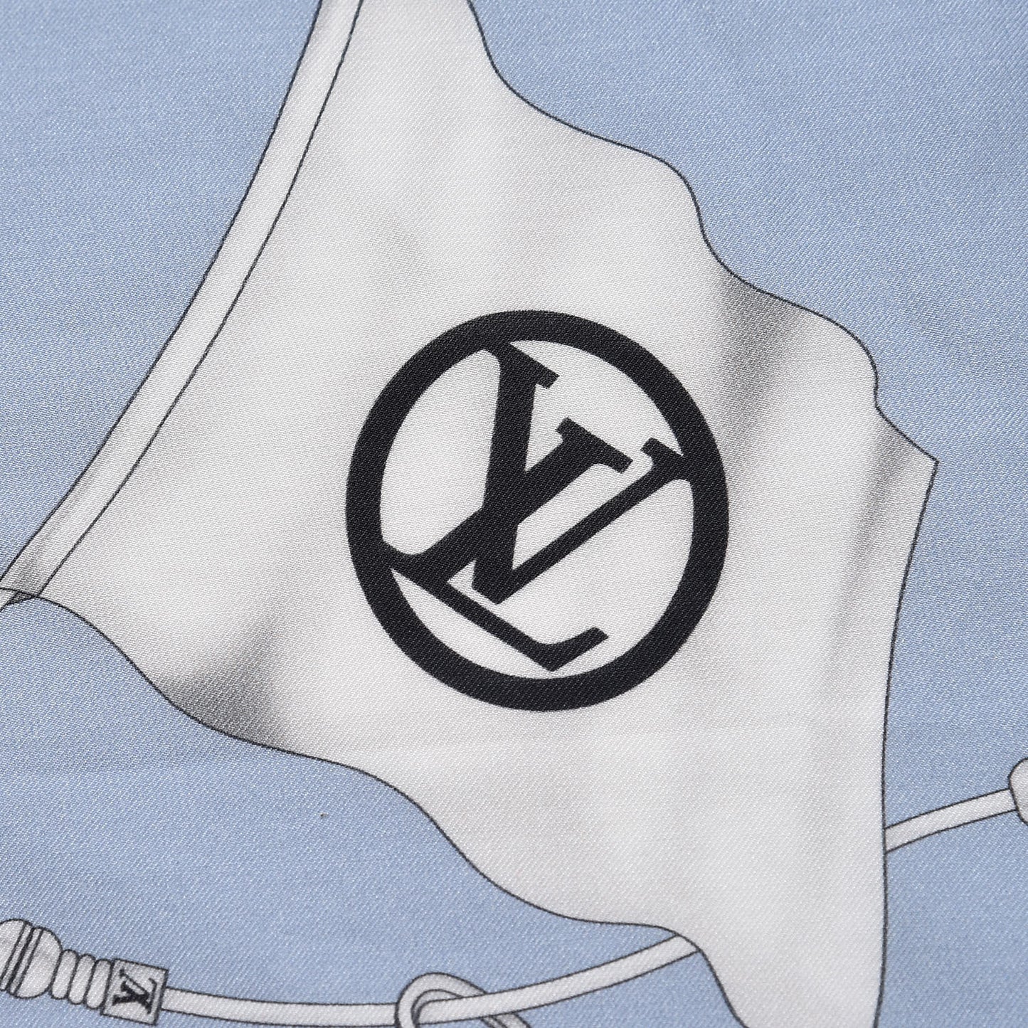 Cotton Silk LV Flags Bandana Scarf