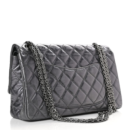 Chanel Metallic Aged Calfskin Quilted 2.55 Reissue 226 Flap Silver 4 of 10