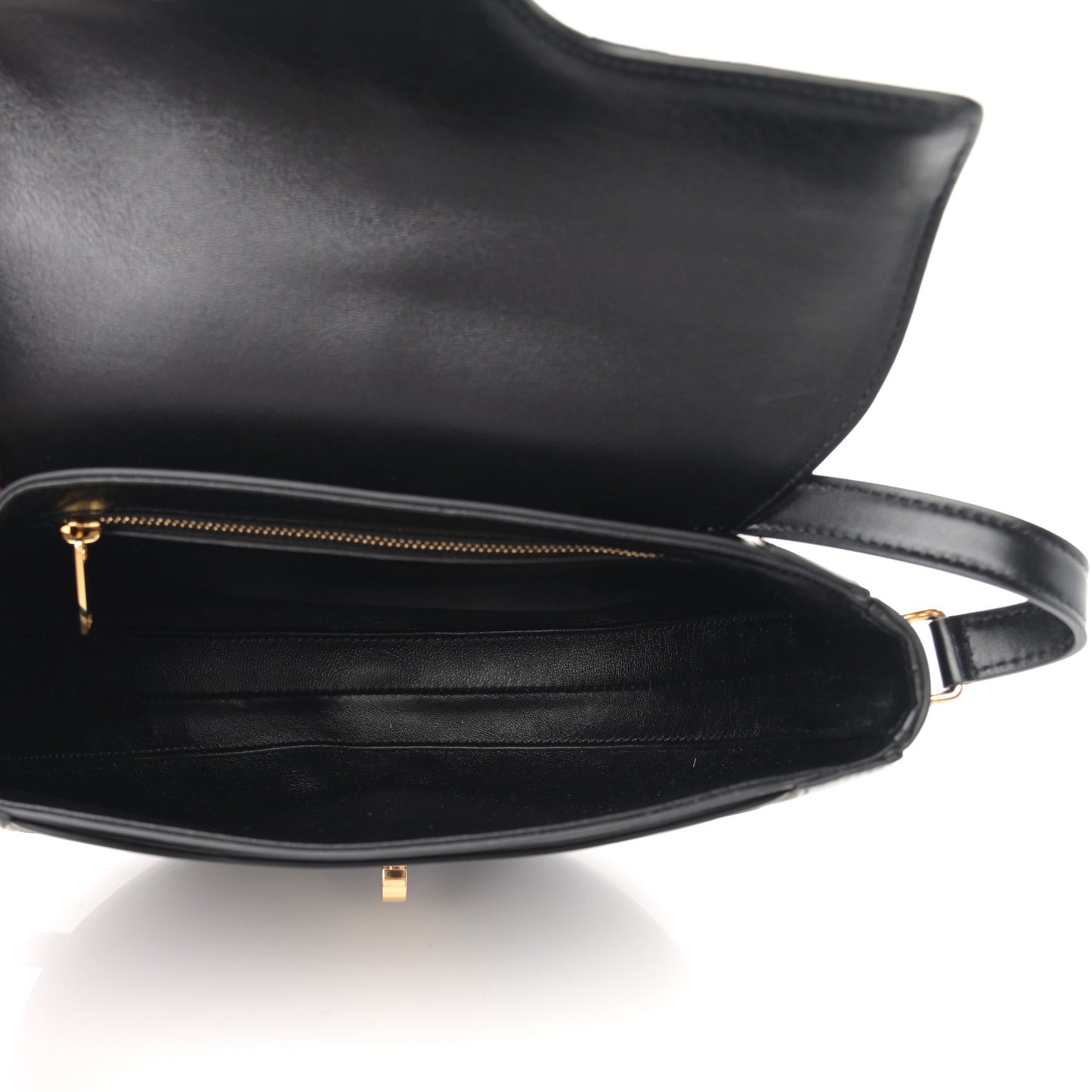 Satinated Calfskin Medium Besace 16 Black