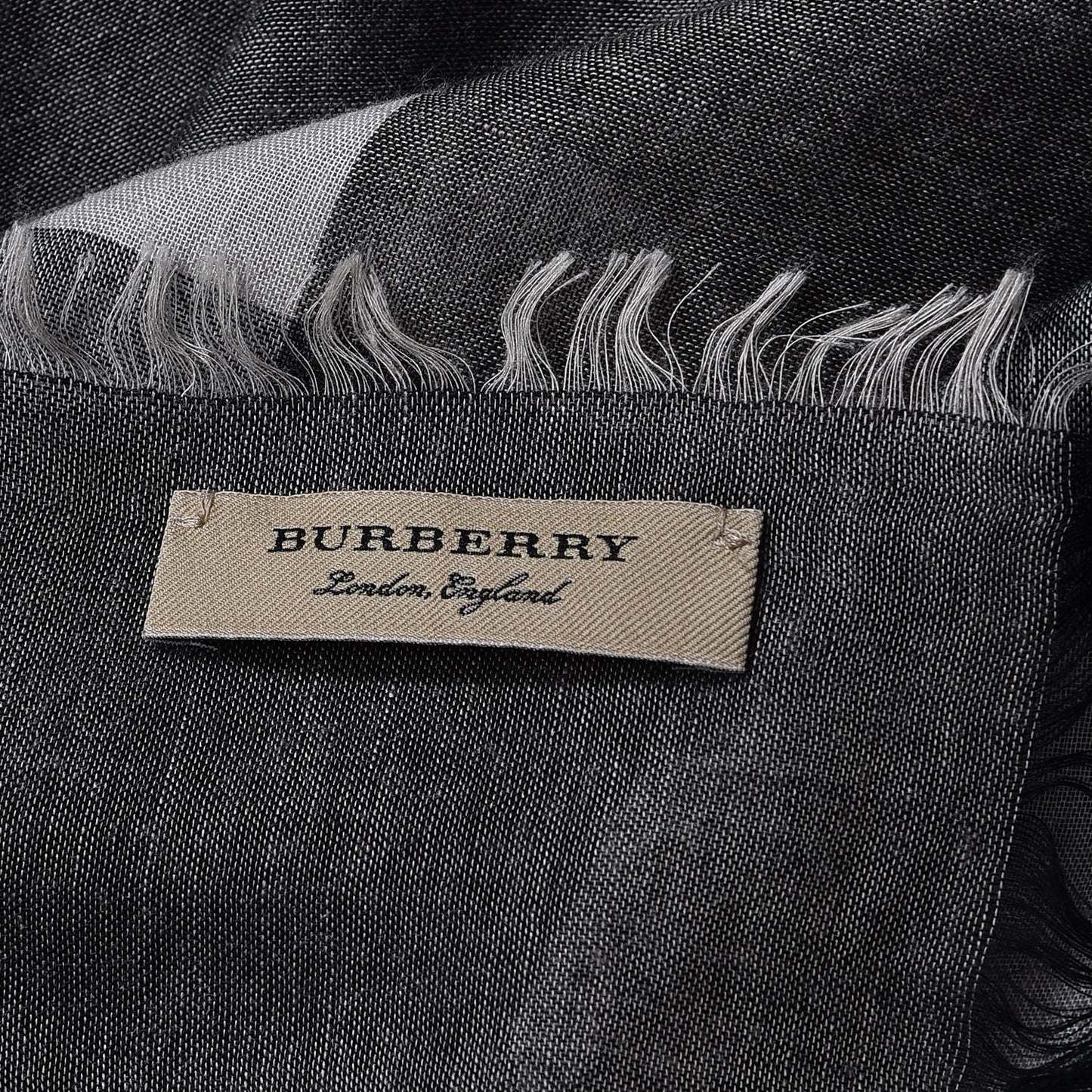 Modal Wool Giant Check Scarf Dark Trench
