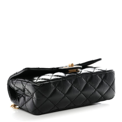 Chanel Aged Calfskin Quilted 2.55 Reissue Chain Waist Bag Black 4 of 12