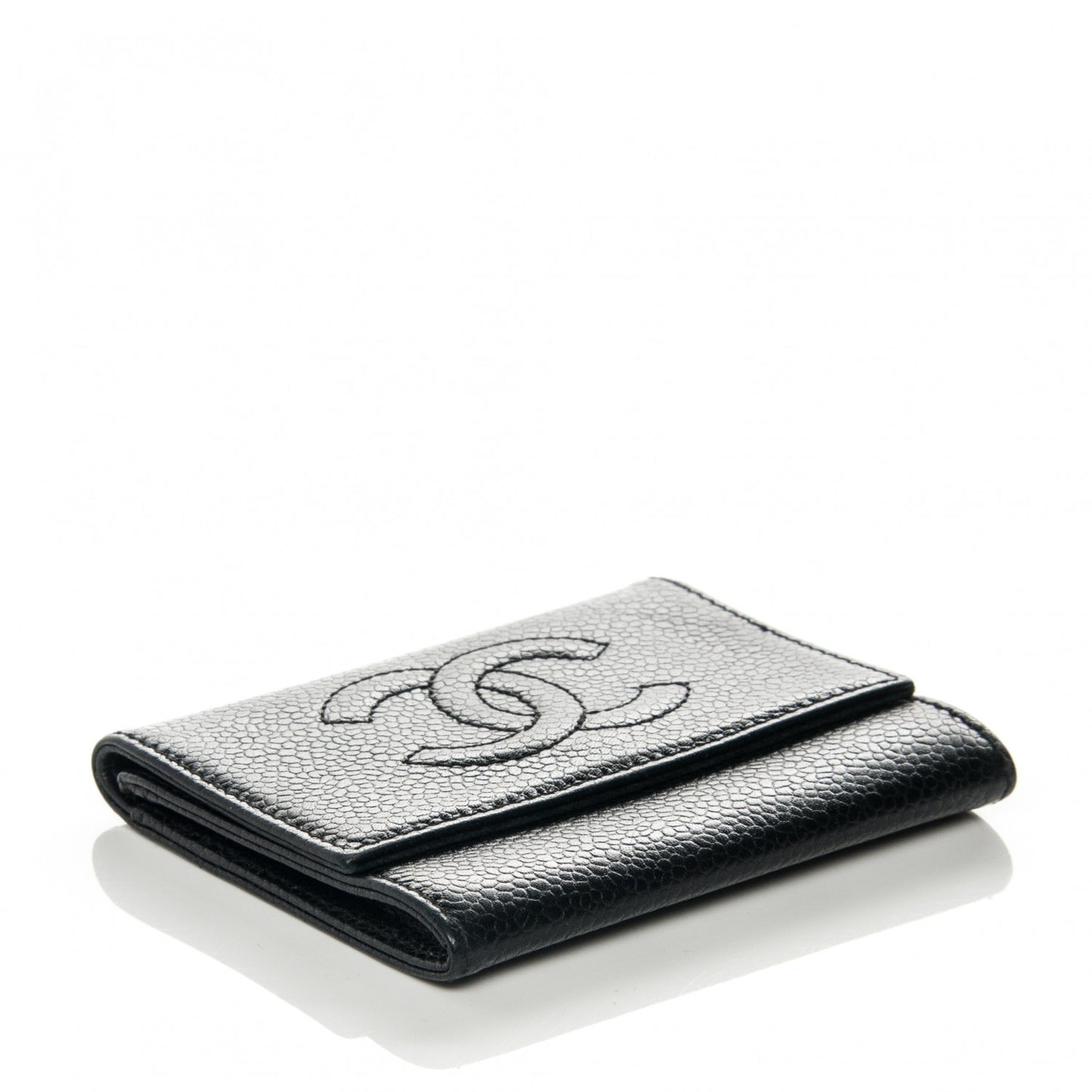 Caviar Timeless CC Compact Wallet Black