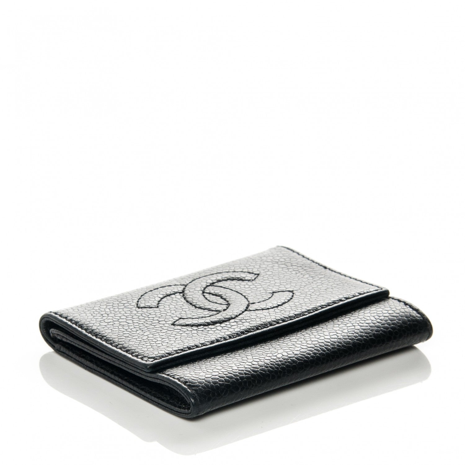 Chanel Caviar Timeless CC Compact Wallet Black 4 of 8