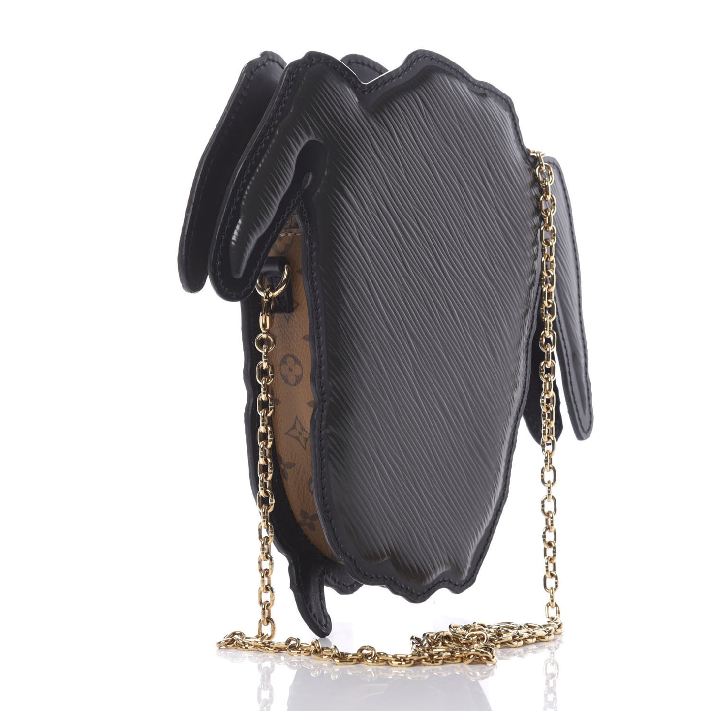 Epi Catogram Dog Face Clutch Black