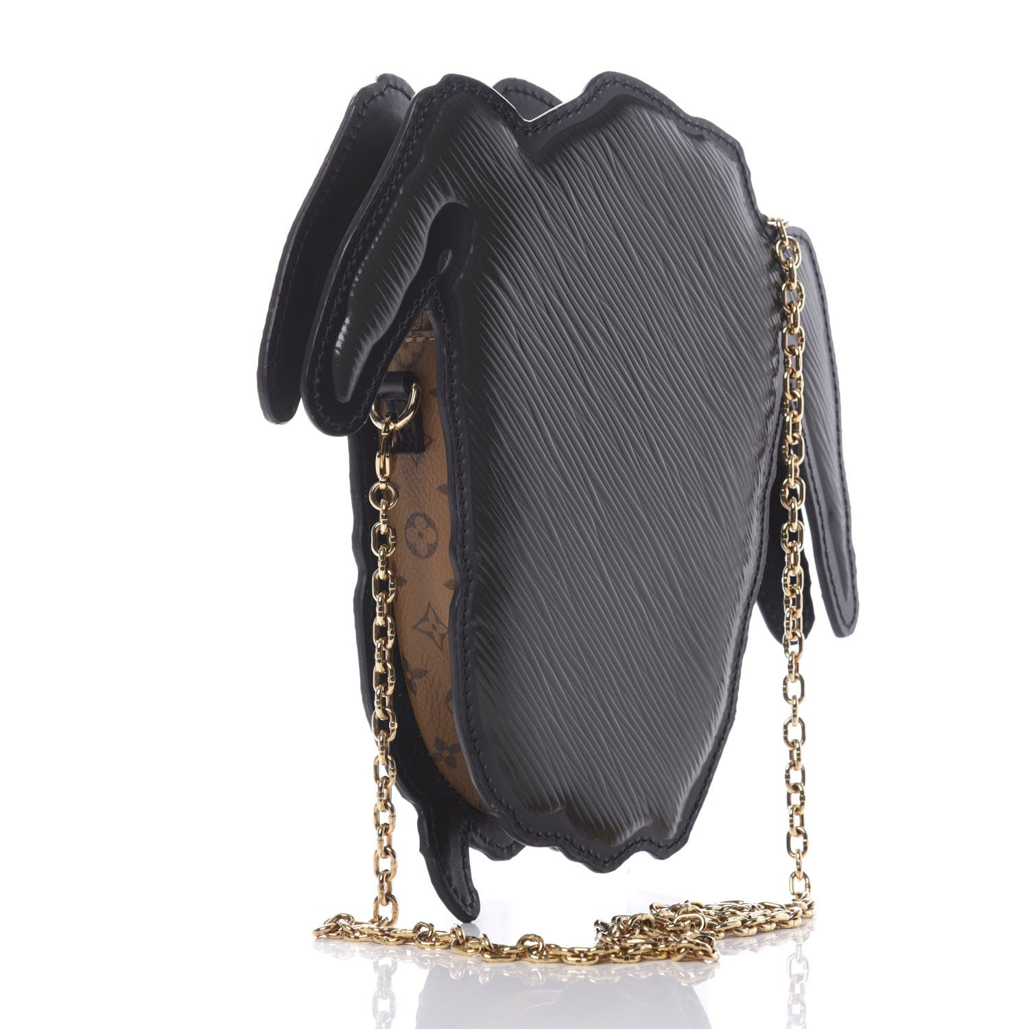 Louis Vuitton Epi Catogram Dog Face Clutch Black 3 of 11