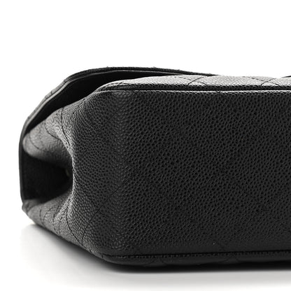 Chanel Caviar Quilted Jumbo Single Flap Black 5 of 12