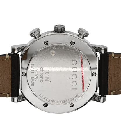 Gucci Stainless Steel Calfskin 44mm 101M G-Chrono Chronoscope Quartz Watch Brown 4 of 5