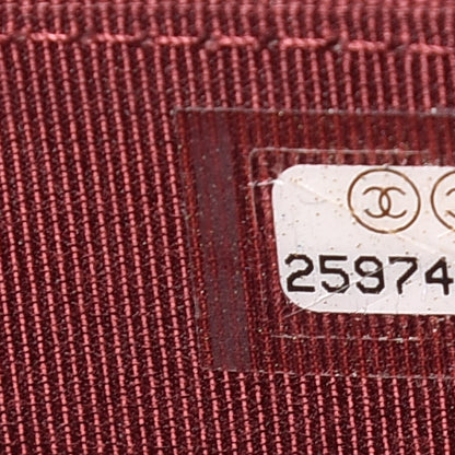 Chanel Caviar Quilted Classic Zip Boy Pouch Burgundy 7 of 12