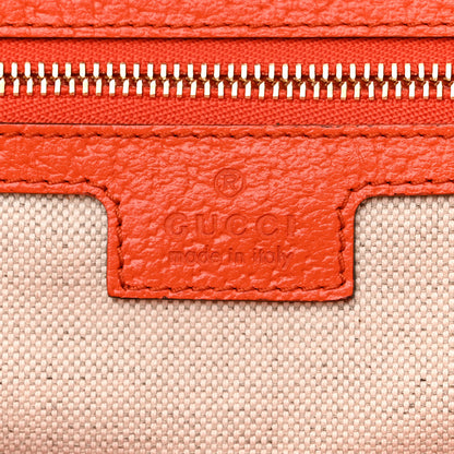 Gucci Straw Textured Dollar Calfskin Hawaii Medium Ophidia Shopping Tote New Shamarock Magenta Bright Yellow Deep Orange Peanut Brown 6 of 11
