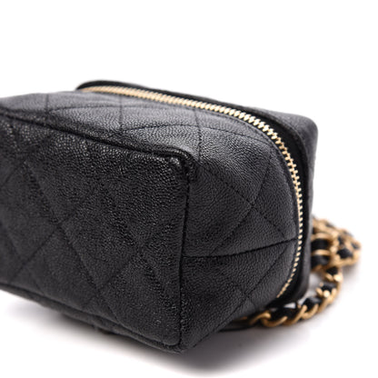 Chanel Caviar Quilted Mini Top Handle Vanity With Chain Black 9 of 10