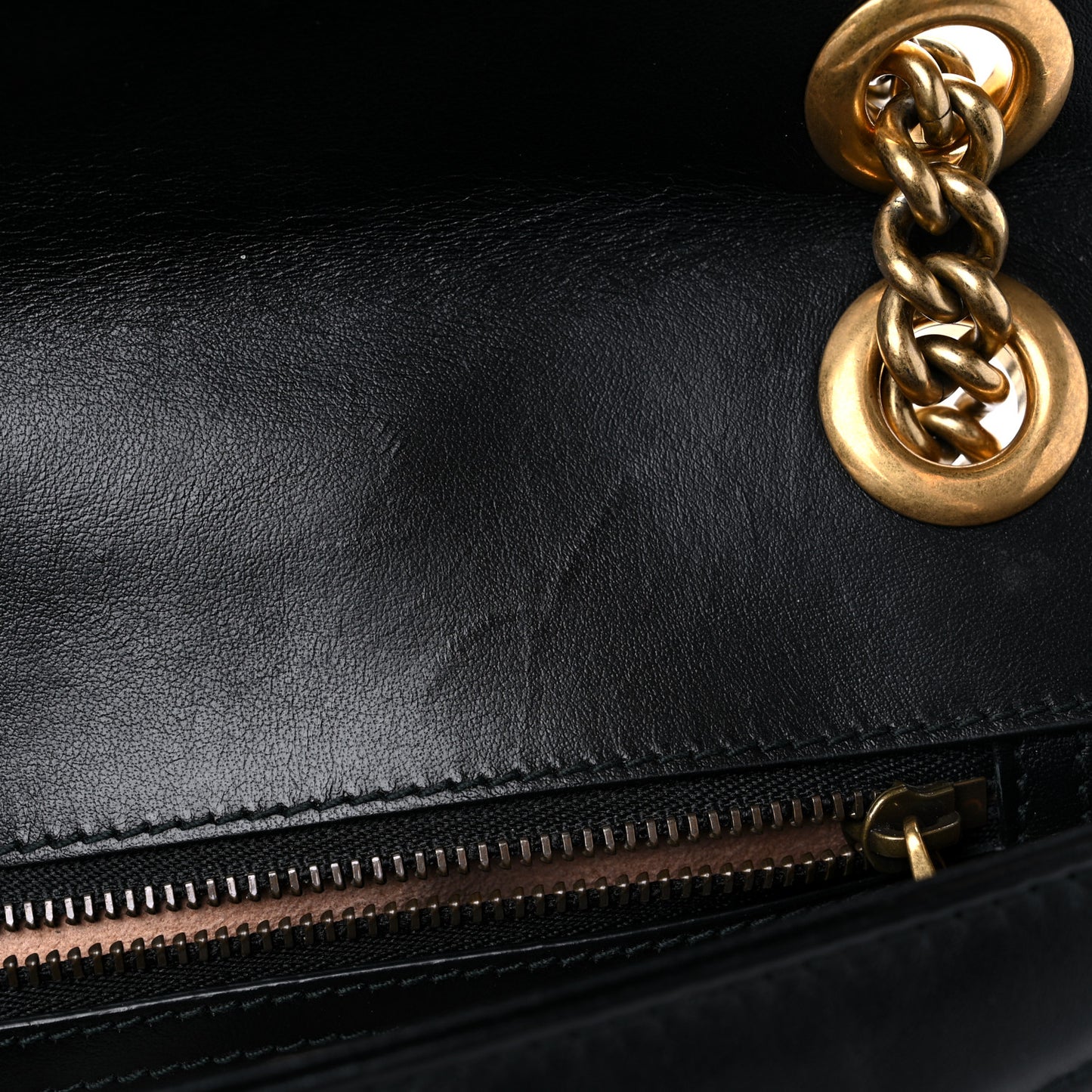 Calfskin Matelasse Small GG Marmont Shoulder Bag Black