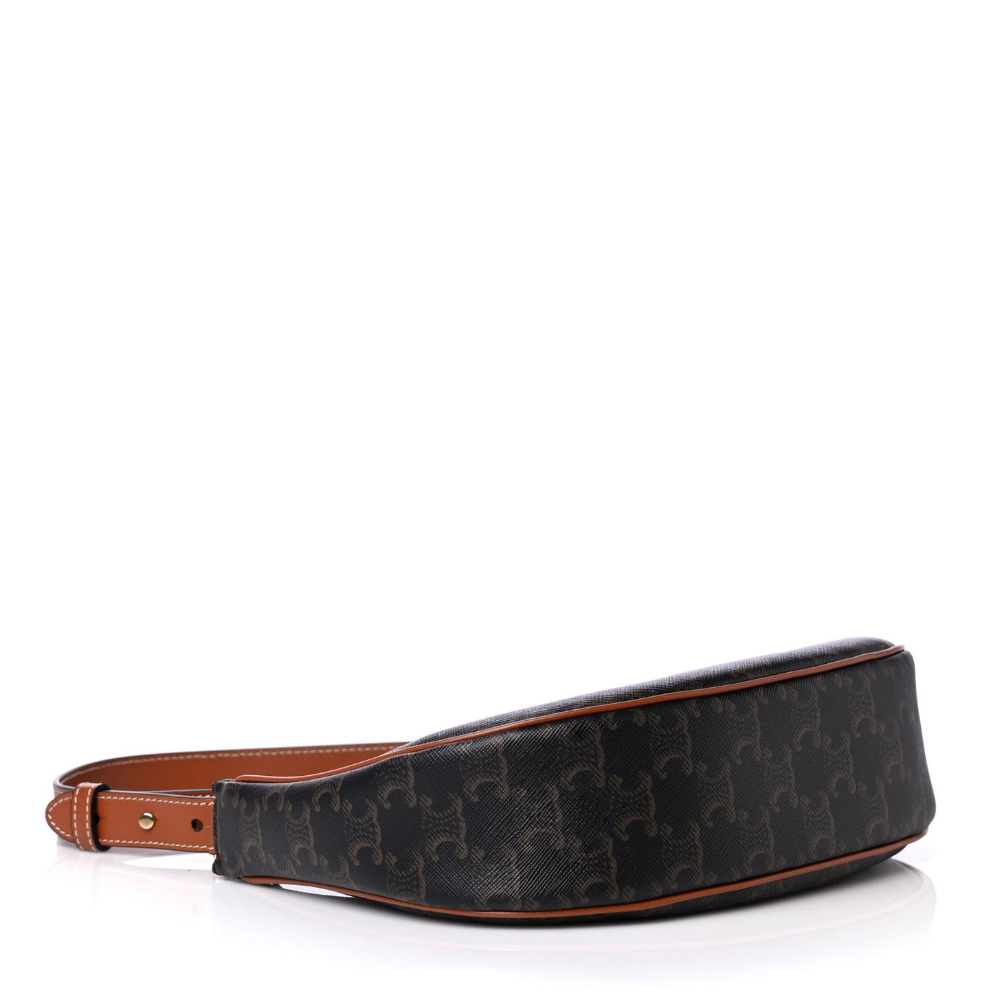 Triomphe Canvas Calfskin Ava Shoulder Bag Tan